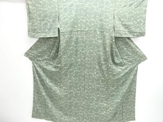 JAPANESE KIMONO / KOMON / BAMBOO GRASS & BASKET 